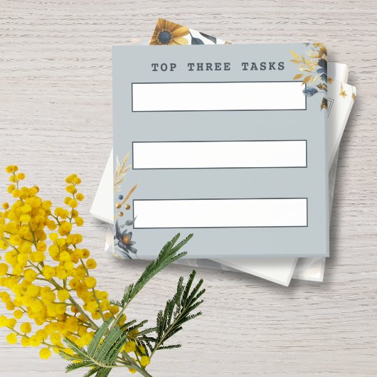 Klassieke marine en gouden bloemen te doen lijst post-it® notes
