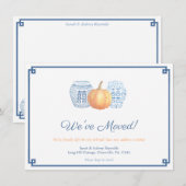 Klassieke marine en Oranje pompoenverandering van  Aankondiging (Voorkant / Achterkant)