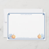 Klassieke marine en Oranje pompoenverandering van  Aankondiging (Achterkant)