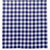 Klassieke marine en White Gingham Pattern Douchegordijn (Voorkant)