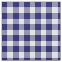 Klassieke marine en White Gingham Pattern Stof