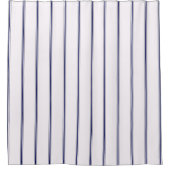 Klassieke marine en witte strepen douchegordijn (Voorkant)