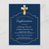 Klassieke 'marine Gold Cross'-bevestiging Briefkaart (Voorkant)