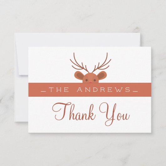 Klassieke marine Tartan Pset Merry Kerstmis bedank Bedankkaart (Voorkant)