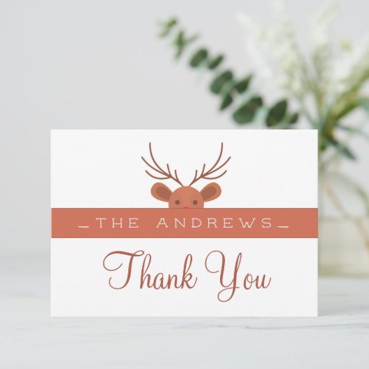 Klassieke marine Tartan Pset Merry Kerstmis bedank Bedankkaart (Staand voorkant)