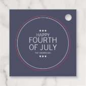 Klassieke marine vierde juli onafhankelijkheidsdag bedankjes labels (Achterkant)