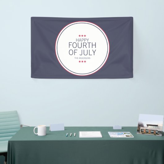 Klassieke marine vierde juli onafhankelijkheidsdag spandoek (Beurs)