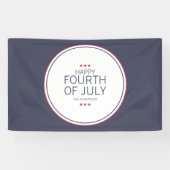 Klassieke marine vierde juli onafhankelijkheidsdag spandoek (Horizontaal)