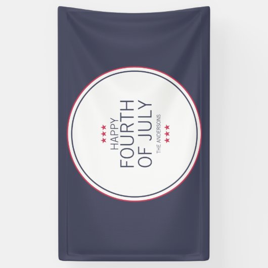Klassieke marine vierde juli onafhankelijkheidsdag spandoek (Verticaal)