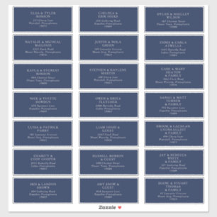 Klassieke marine Zilveren Adresetiketten voor we Sticker