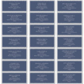 Klassieke marine | Zilveren Adresetiketten voor we Sticker (Voorkant)