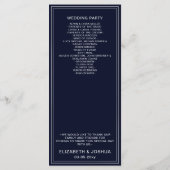 Klassieke Marine Zilveren Bruiloft programma's (Achterkant)