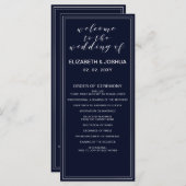 Klassieke Marine Zilveren Bruiloft programma's (Voorkant / Achterkant)