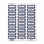 Klassieke marineadreslabel etiket (Full Sheet)