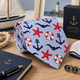 Klassieke marineanker stropdas