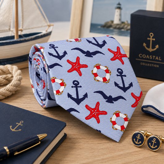 Klassieke marineanker stropdas