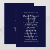 Klassieke marinebar Mitzvah uitnodiging (Voorkant / Achterkant)