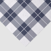 Klassieke marineblauw en wit patroonpatroon tissuepapier (Detail)