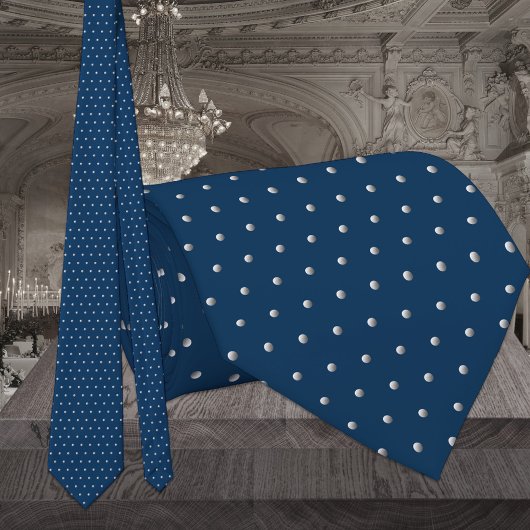 Klassieke marineblauw en zilverdonkerdodenweddensc stropdas
