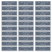 Klassieke marineblauw individueel huwelijksadres sticker (Voorkant)