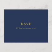 Klassieke marineblauw | Keuze uit Gold Menu RSVP-B (Voorkant)