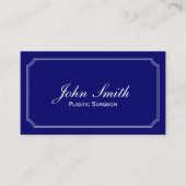 Klassieke marineblauw plastisch chirurg visitekaartje (Voorkant)