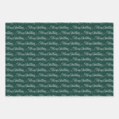 Klassieke marineblauw Tartan Pset Merry Kerstmis Inpakpapier Vel (Voorkant 3)