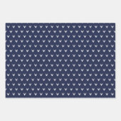 Klassieke marineblauw Tartan Pset Merry Kerstmis Inpakpapier Vel (Voorkant 2)