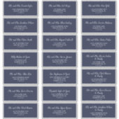 Klassieke marineblauw-weddenschap Adresetiketten Sticker (Voorkant)