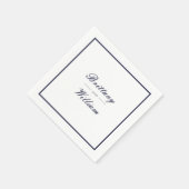 Klassieke marineblauwe bruid en bruidegom Script s Servet (Hoek)