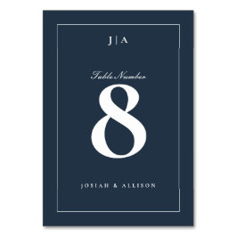 Klassieke marineblauwe bruiloft kaart