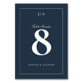 Klassieke marineblauwe bruiloft kaart (Voorkant)