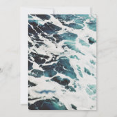 Klassieke marineblauwe kustbruiloft Uitnodiging (Achterkant)