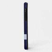 Klassieke marineblauwe verticale streep Case-Mate iPhone case (Achterkant/links)