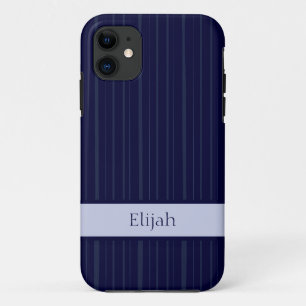 Klassieke marineblauwe verticale streep Case-Mate iPhone case