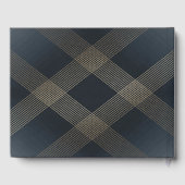 Klassieke marineblauwkalligrafie Monogram bruiloft Gastenboek (Achterkant)