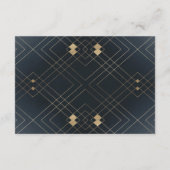 Klassieke marineblauwkalligrafie Monogram bruiloft Informatiekaartje (Achterkant)