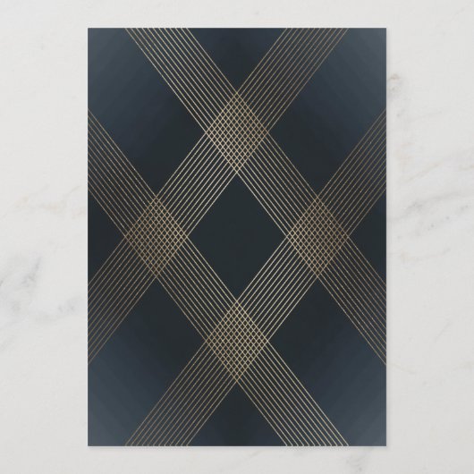 Klassieke marineblauwkalligrafie Monogram bruiloft Kaart (Achterkant)