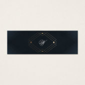 Klassieke marineblauwkalligrafie Monogram bruiloft Mini Visitekaartjes (Voorkant)