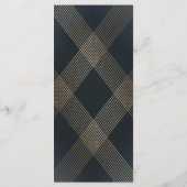 Klassieke marineblauwkalligrafie Monogram bruiloft Programmakaart (Achterkant)