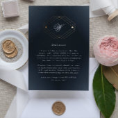 Klassieke marineblauwkalligrafie Monogram bruiloft RSVP Kaartje