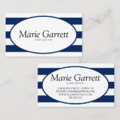 Klassieke marinestripes visitekaartje (Voorkant / Achterkant)