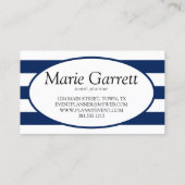 Klassieke marinestripes visitekaartje (Achterkant)