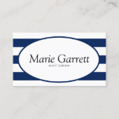 Klassieke marinestripes visitekaartje (Voorkant)