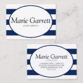 Klassieke marinestripes visitekaartje (Voorkant / Achterkant)
