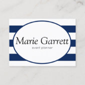 Klassieke marinestripes visitekaartje (Voorkant)