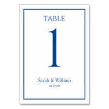 Klassieke mariniers en witte bruiloft Tafelnummers