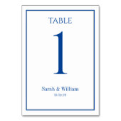 Klassieke mariniers en witte bruiloft Tafelnummers (Achterkant)