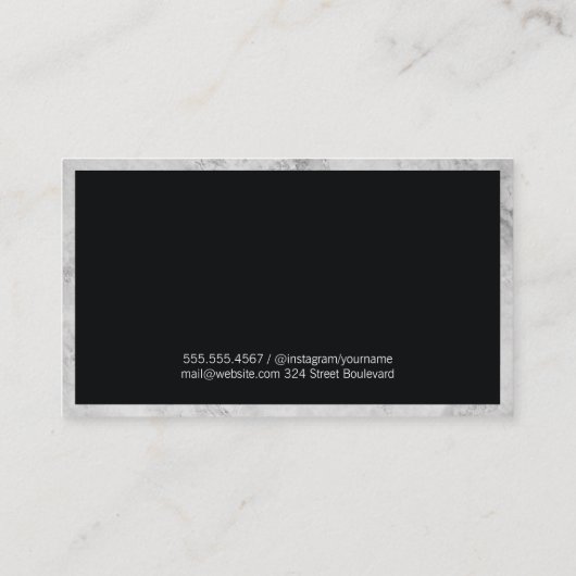 Klassieke marmeren afwerking | Monogram | Executiv Visitekaartje (Achterkant)