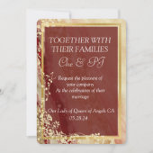 Klassieke Marmeren Bruiloft Kaart (Voorkant)